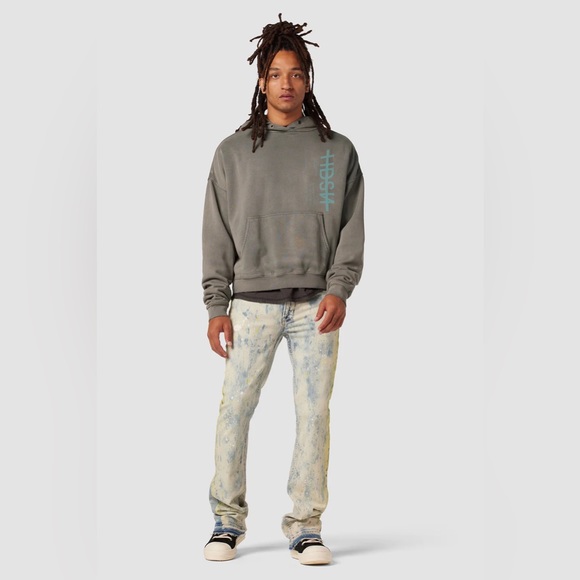 Hudson Jeans Crop Hoodie STORM GREY - Picture 3 of 10